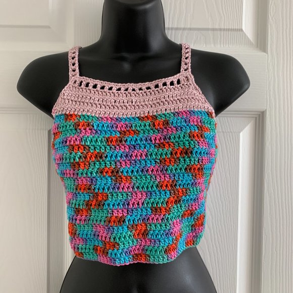 Handmade Women´s Crochet Top, Size M - Picture 4 of 10